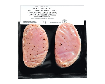 Generic Tranche épaisse de milieu de longe de porc désossée - 380.0 G