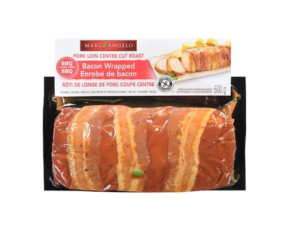 Marcangelo Bbq Flavour Bacon Wrapped Pork Loin Centre Cut Roast - 600.0 G