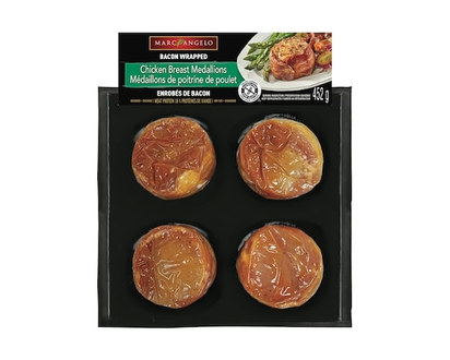 Marc Angelo Médaillons de poitrine de poulet enrobés de bacon - 452.0 G