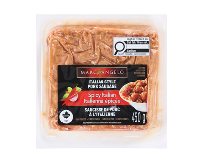 Charlevoix Italian Style Pork Sausage Spicy Italian - 450.0 G
