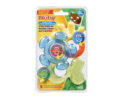 Nuby 3M+ 3-Step Teether Set - 1.0 EA