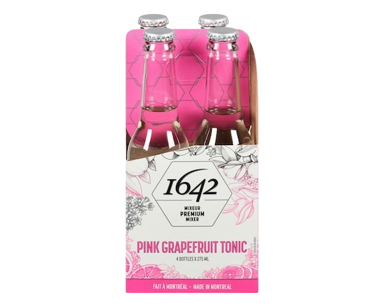 1642 Boisson pétillante tonic pamplemousse rose - 275.0 ML