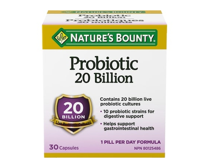 Natures Bounty Probiotiques, 20 milliards de cultures vivantes - 30 CHA