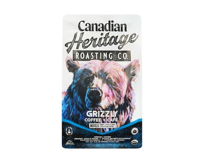 CANADIAN HERITAGE ROASTING COM Organic Coffee Grizzly Medium - 340.0 G