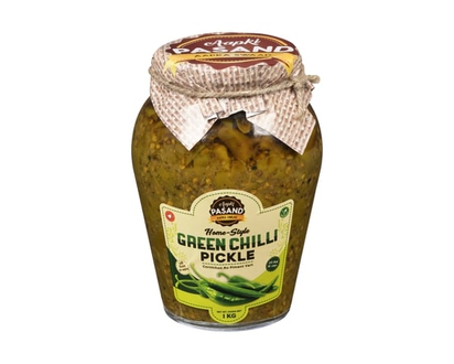 Aapki Pasand Green Chilli Pickle Home-Style - 1000 G
