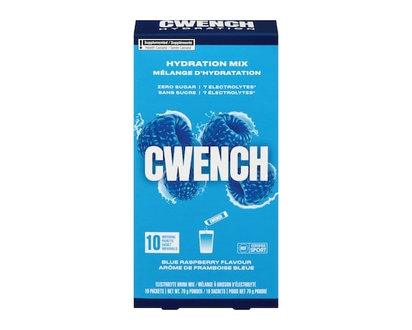 CWENCH Hydration Mix Electrolyte Drink Mix Powder Blue Raspberry Flavour - 10.0 EA