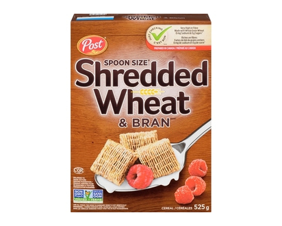 Post Spoon Size Shredded Wheat & Bran Cereal - 525 G