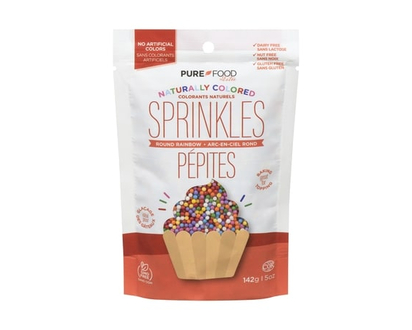 Pure Food Sprinkles Round Rainbow - 141.0 G