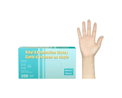 Disposable Vinyl Gloves, Medium - 1.0 EA