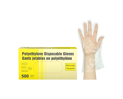 Polyethylene Disposable Gloves, XL - 500.0 EA