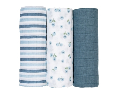 Couvertures de réception 3PK - Bleuets - 1.0 EA