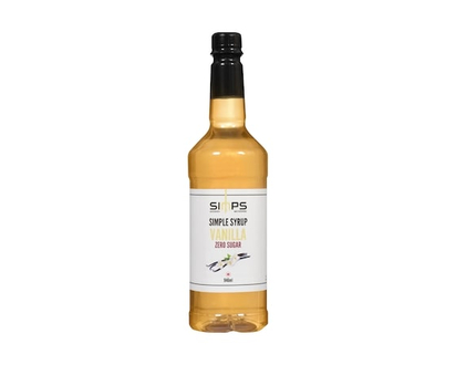 Simps Zero Sugar Syrup, Vanilla - 1.0 L