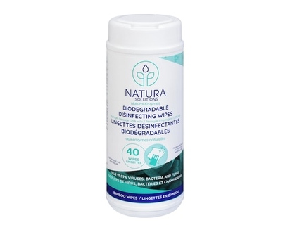 Natura Biodegradable Disinfecting Wipes Natural Enzymes - 40.0 EA
