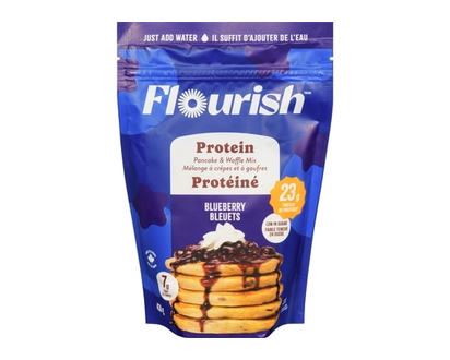 Flourish Protein Pancake & Waffle Mix, Blueberry - 430.0 G