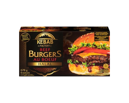 Kebab Factory Beef Burgers Halal - 678.0 G