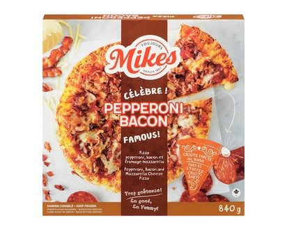 Mikes Pizza pepperoni, bacon et fromage mozzarella - 840.0 G