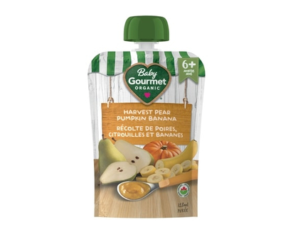 Baby Gourmet Organic Puree Harvest Pear Pumpkin Banana - 128.0 ML