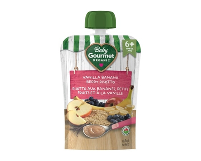 Baby Gourmet Organic Puree Vanilla Banana Berry Risotto - 128.0 ML