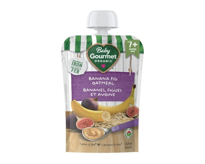 Baby Gourmet Organic Puree Banana Fig Oatmeal - 128.0 ML