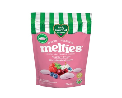 Baby Gourmet Meltable Mushies Banana Berry with Greek Yoghurt organic baby snack - 23 G
