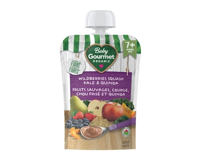 Baby Gourmet BG PLUS WLDBRY RHB QUIN POUCH - 128.0 ML