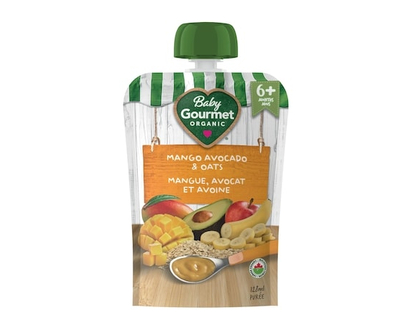 Baby Gourmet Organic Puree Mango Avocado & Oats - 128.0 ML