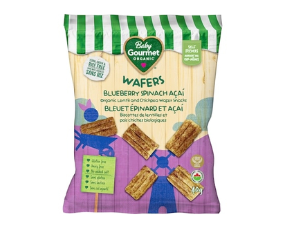 Baby Gourmet Organic Wafers Blueberry Spinach Acai - 40.0 G