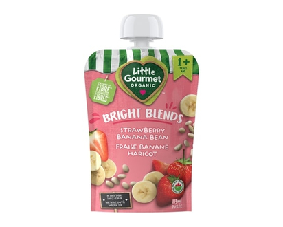 Baby Gourmet Organic Bright Blends Strawberry Banana Bean - 113.0 ML