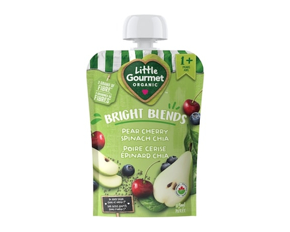 Baby Gourmet Organic Bright Blends Pear Cherry Spinach Chia - 113.0 ML