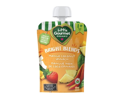 Baby Gourmet Little Gourmet Organic Toddler Snack Bright Blends Mango Coconut Spinach - 113 ML