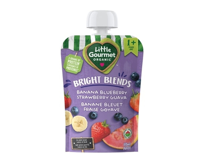 Baby Gourmet Organic Bright Blends Banana Blueberry Strawberry Guava - 113.0 ML