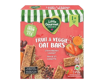 Baby Gourmet Organic Fruit & Veggie Oat Bars Strawberry Carrot - 90.0 G
