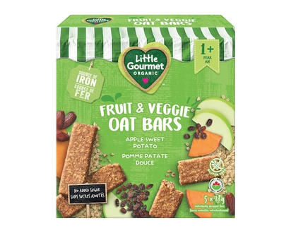 Baby Gourmet Organic Fruit & Veggie Oat Bars Apple Sweet Potato Toddler Snack - 90.0 G