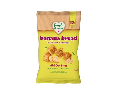 Baby Gourmet Simply Gourmet Banana Bread Mini Oat Bites toddler snack - 36 G