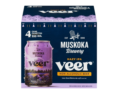 Muskoka Brewery Veer Non-Alcoholic Beer Hazy Ipa, Case - 355.0 ML