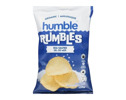 Humble Ridged Potato Chips Sea Salted Organic - 135.0 G