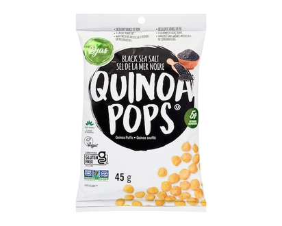 Ojas Vegan Quinoa Pops Quinoa Puffs Black Sea Salt - 45.0 G