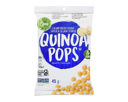 Ojas Vegan Quinoa Pops Quinoa Puffs Creamy Onion Flavour - 45.0 G