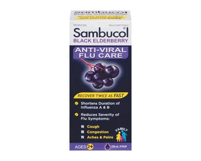 Sambucol Family Black Elderberry Anti-Viral Flu Care Syrup Ages 2+ - 230.0 ML