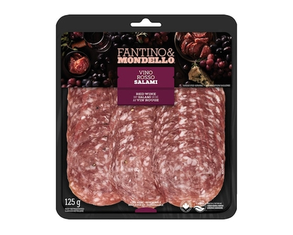 Fantino & Mondello Salami séché tranché au vin rouge - 125.0 G