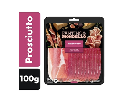 Fantino & Mondello Tranches de jambon prosciutto salé à sec - 100.0 G