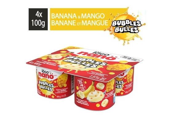 Nanö Bubbles Banana Yogurt With Mango Bubbles 1.5% - 100.0 G