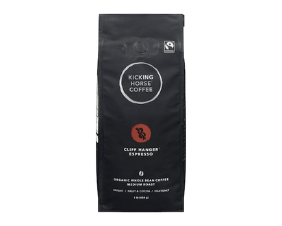 Kicking Horse Café En Grains Biologique Équitable Torréfaction Moyenne, Cliff Hanger Espresso - 454.0 G