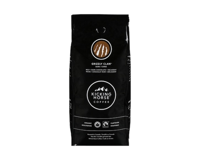 Kicking Horse Organic Fairtrade Dark Roast Whole Bean Coffee, Grizzly Claw - 454.0 G