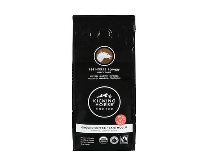 Kicking Horse Organic Fairtrade Dark Roast Ground Coffee, 454 Horse Power - 284.0 G