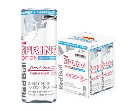 Energy Drink, Cherry & Sakura, Sugarfree, (4 pack) - 250.0 ML