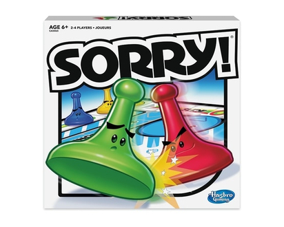 Hasbro Sorry! Kids Board Game, Family Board Games for Kids, Family Games, 2 to 4 Players, Ages 6+ - 1.0 EA