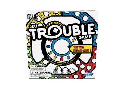 Hasbro Gaming Trouble Kids Board Game, Pop-o-Matic, Family Board Games for Kids, Family Games, 2-4 Players, Ages 5+ - 1.0 EA