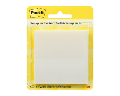 Post-it Feuillets transparents 73 mm x 73 mm - 1.0 EA