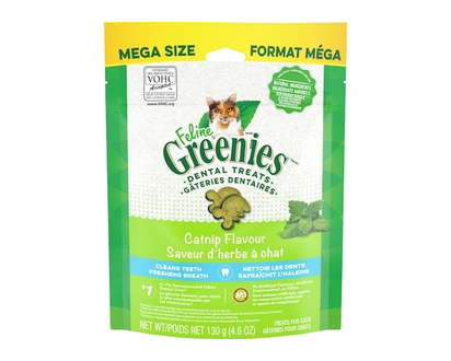 Greenies Adult Natural Dental Care Cat Treats, Catnip Flavour, Catnip Flavoir Mega Size - 130.0 G